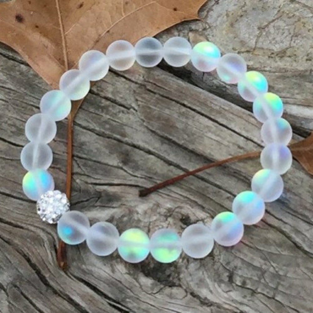 Clear mermaid glass bracelet